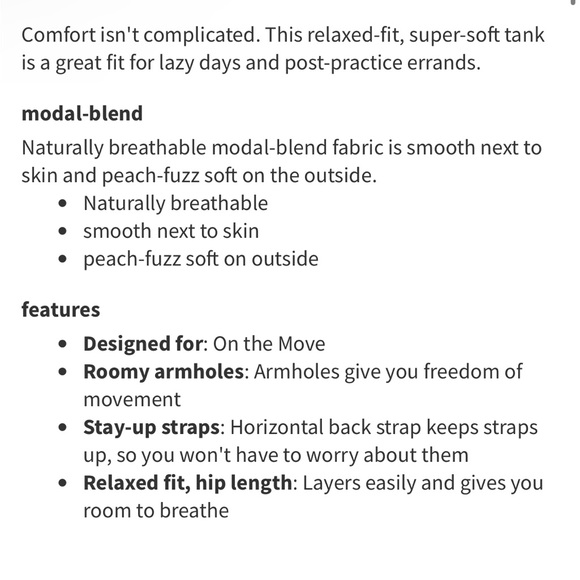 Lululemon ease of it all open back tank top Sz 8 graphite grey - Picture 6 of 6